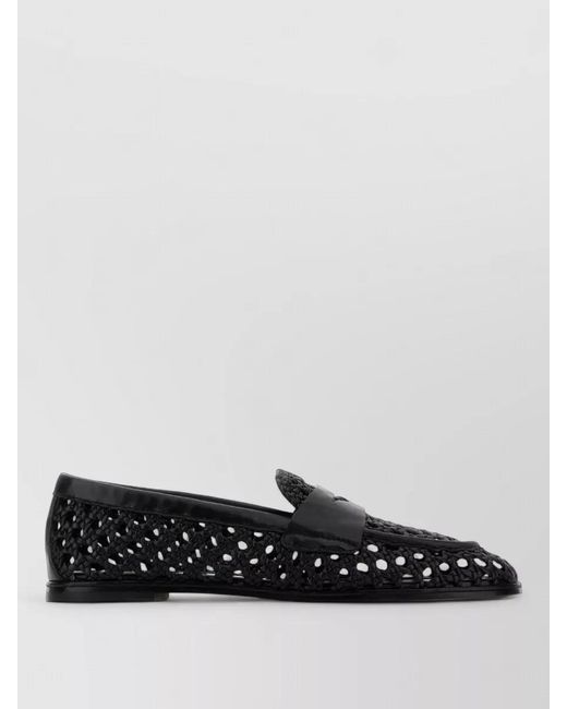 Stuart Weitzman Black Spencer Laceup Loafers Flat Sole