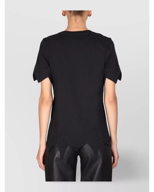 Moschino Black Printed Cotton T-Shirt