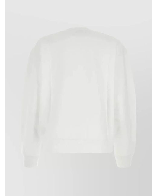 DSquared² White Cotton Logo-Print Sweatshirt