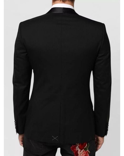 Dolce & Gabbana Black Martini Single Button Suit Jacket Blazer for men
