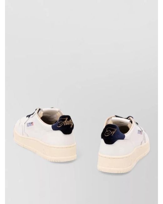 Autry Metallic Low Top Lace Up Sneakers Rubber Sole