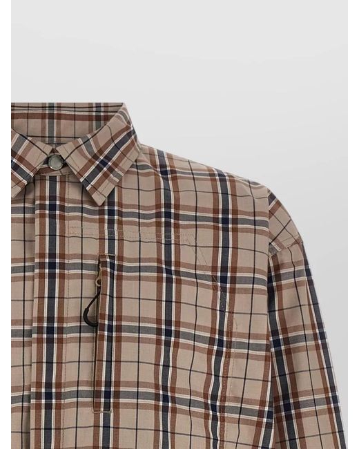 Comme des Garçons Brown Checked Overshirt Jacket for men