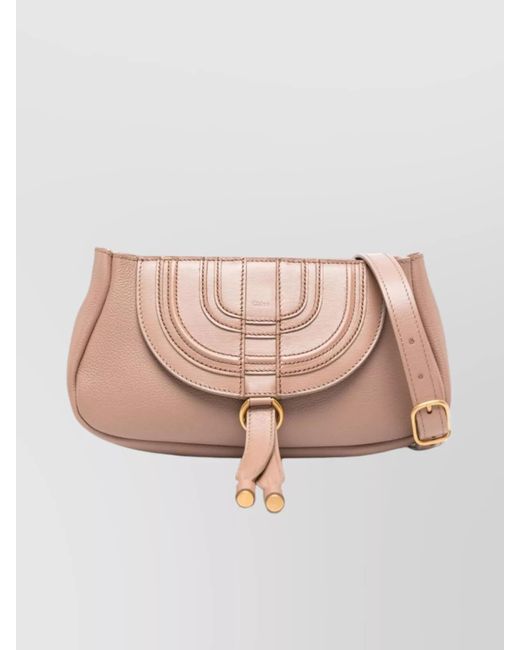 Chloé Pink Marcie Leather Shoulder Bag