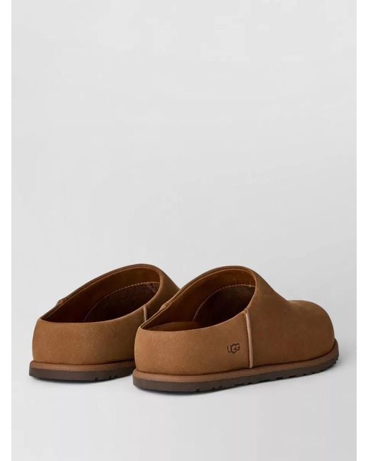 Ugg Brown Clog Slippers Round Toe Rubber Sole
