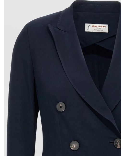 Alberto Biani Blue Tailored Blazer Double Breasted Notch Lapels