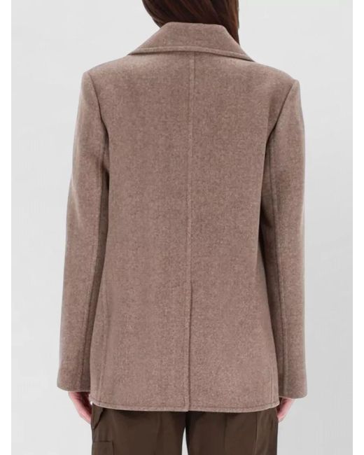 Tory Burch Brown Wool Double-Breasted Blazer