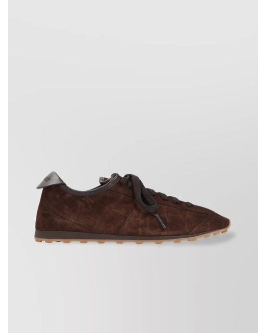 Jacquemus Brown Suede Low-Top Sneakers