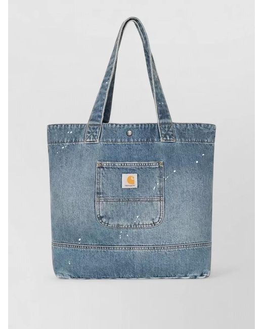 Carhartt Blue Denim Shoulder Bag for men