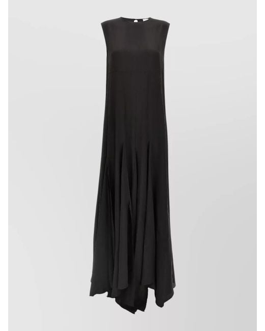 DI.LA3 PARI' Black Spicchi Ankle Dress Sleeveless Back Tie