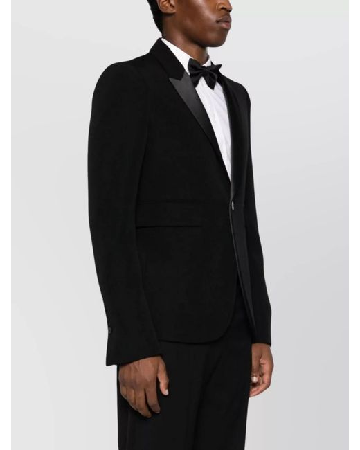 SAPIO Black Single-Breasted Wool Blazer