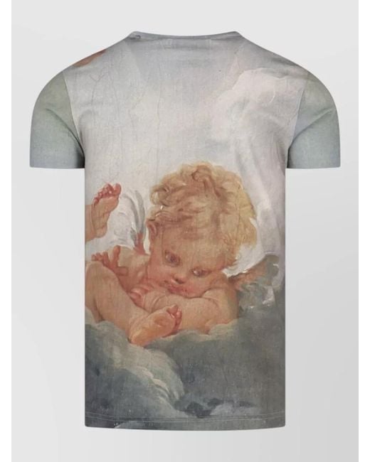 Vivienne Westwood Gray Crew Neck Short Sleeve Graphic Print Shirt for men