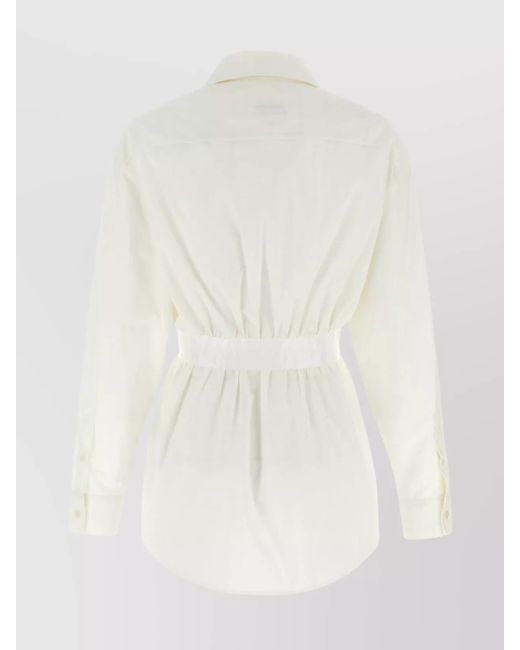 MM6 by Maison Margiela White Cotton Long-Sleeve Shirt