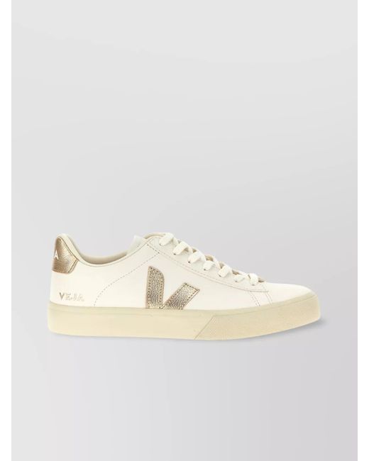 Veja Natural Leather Low-Top Sneakers