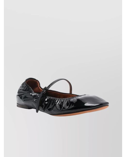 Lanvin Multicolor Leather Strap Ballerina Shoes