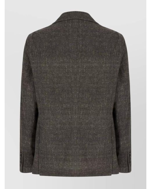 Circolo 1901 Black Printed Stretch Cotton Blazer for men