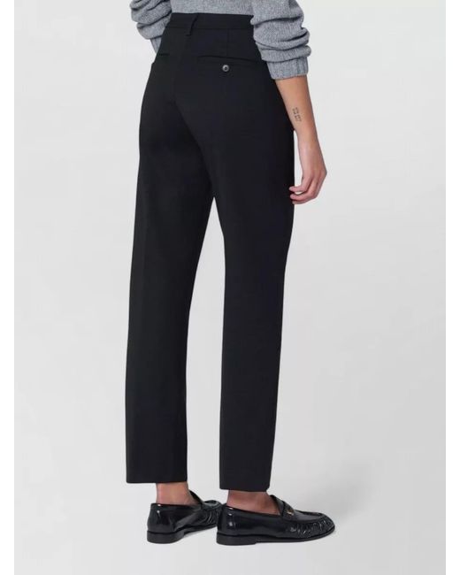 Thelatest Blue Tailored Pants Back Pockets Belt Loops
