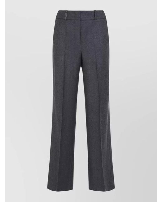 Peserico Blue Tailored High Waist Wide Leg Pants