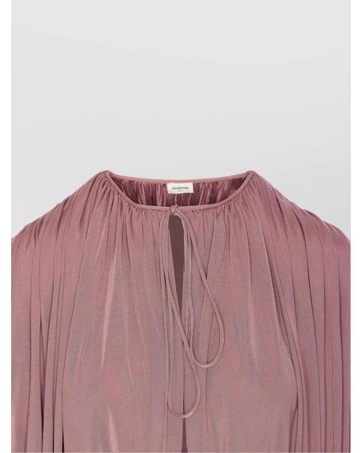 Saint Laurent Pink Fluid Oversized Blouse