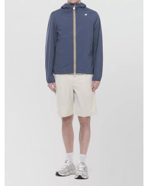 K-Way Blue Hooded Raincoat for men