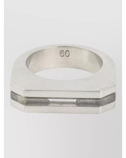 Rick Owens White Crystal Ring