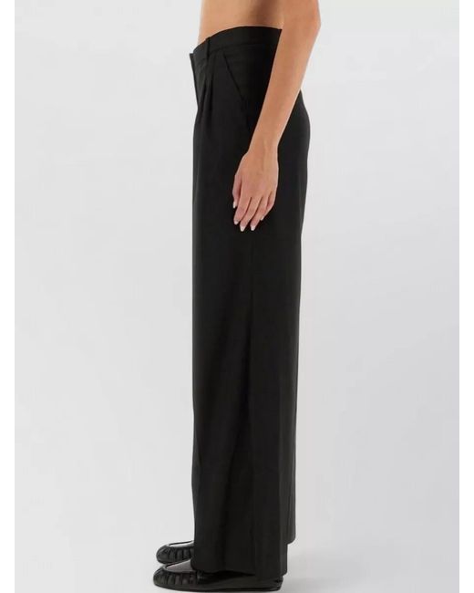 THE GARMENT Black Pluto Pants Wide Leg Pleated Waistband