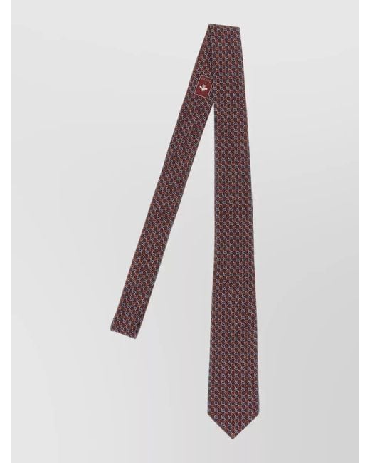 Gucci Purple Gg Silk Tie Two Tone Jacquard for men