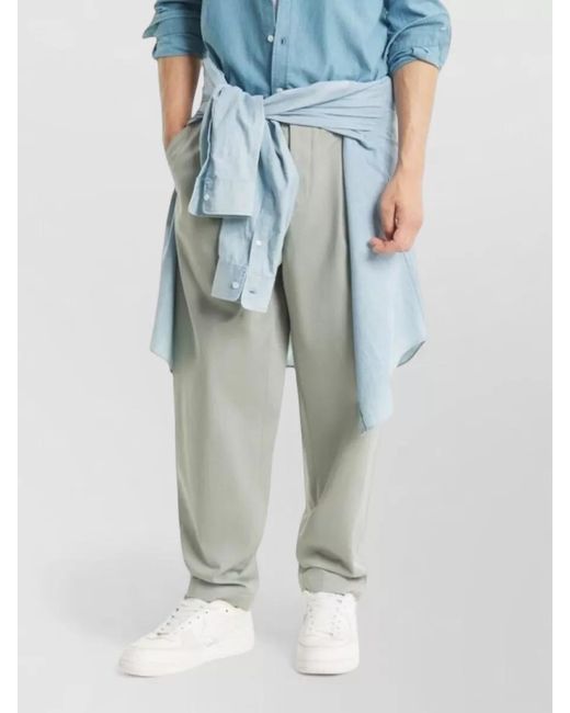 Maison Kitsuné Blue Profile Fox Cotton Long Sleeve Shirt for men