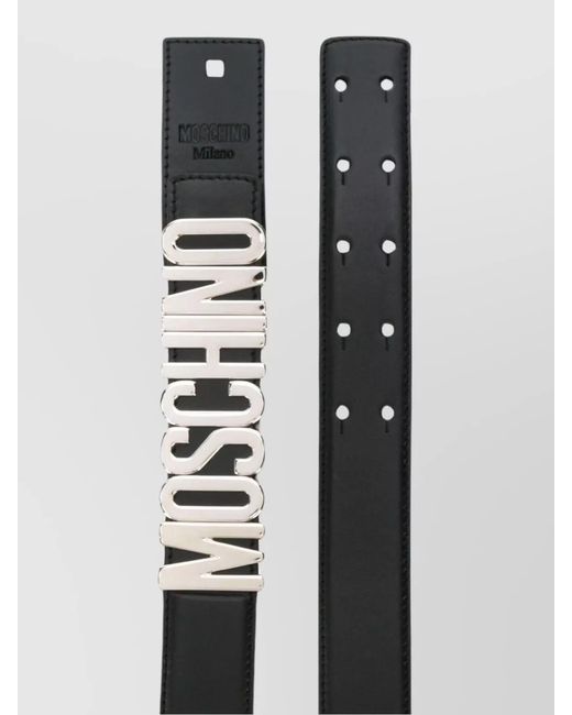 Moschino Metallic Leather Belt for men