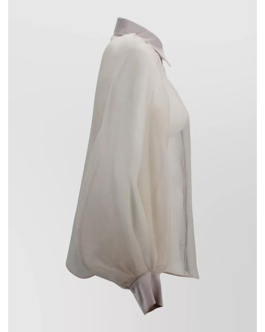 D.exterior Gray Relaxed Fit Long Sleeve Sheer Shirt