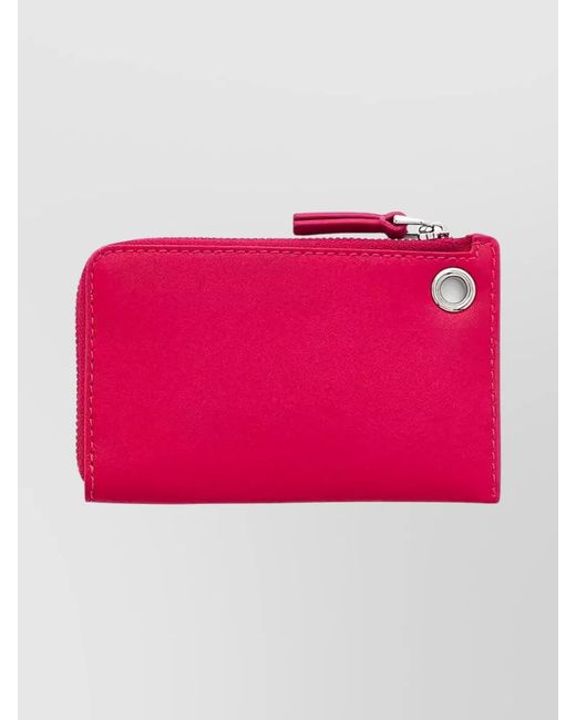 Marc Jacobs Pink Leather Top Zip Wallet