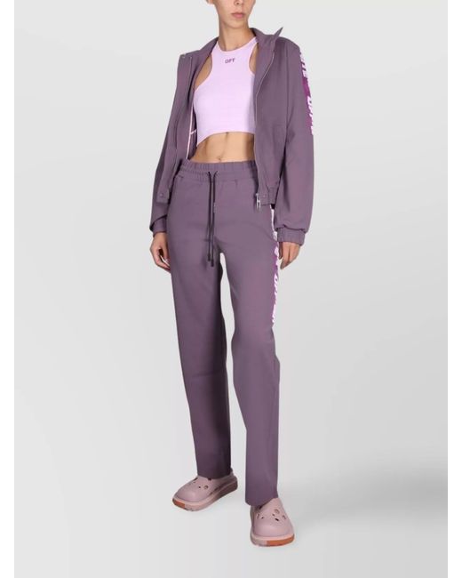 Off-White c/o Virgil Abloh Purple High Collar Jacket