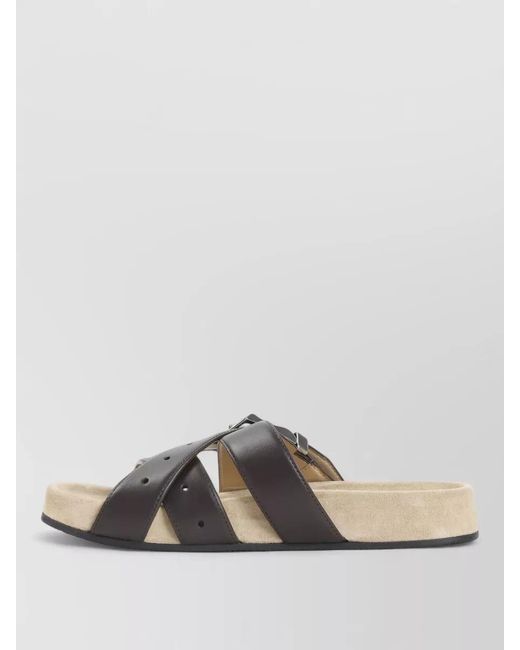 Balenciaga Gray Belt Sandals Anatomical Toe Rubber Outsole for men