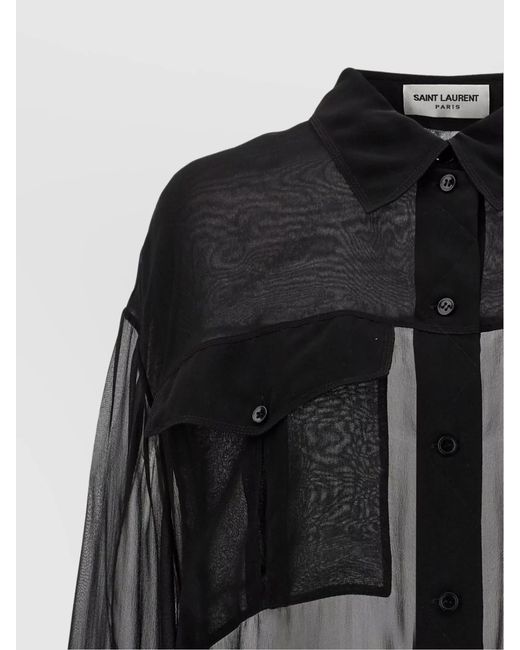 Saint Laurent Black Silk Shirt