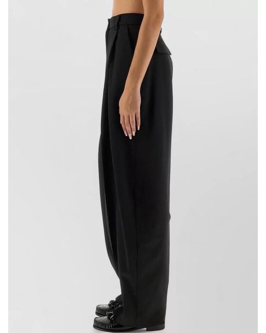 Thelatest Black Pants Dear Belt Loops Pleated Wide Leg