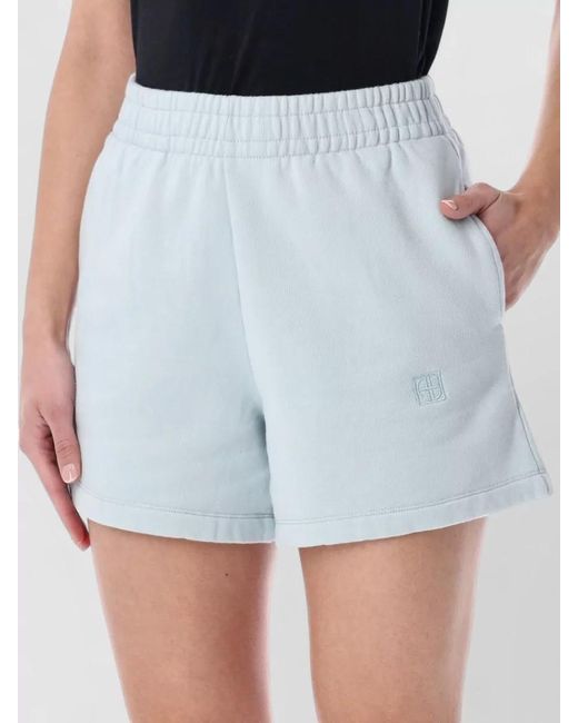 Anine Bing Blue Cotton Knee-Length Shorts