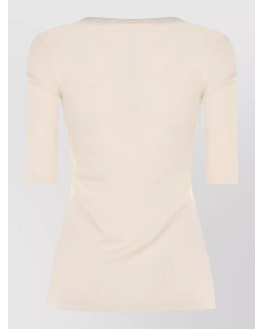 Fabiana Filippi Natural Cotton T-Shirt