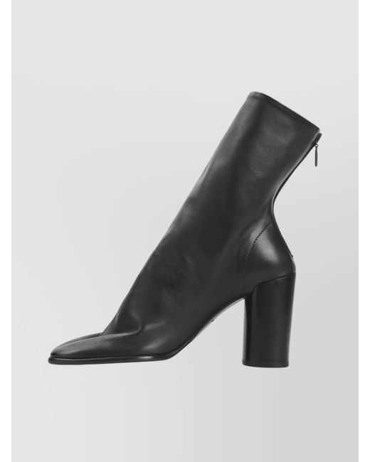 Lemaire Black Leather Ankle Boots