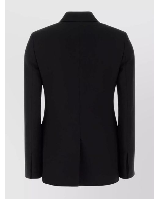 Gucci Black Cady Blazer Silk