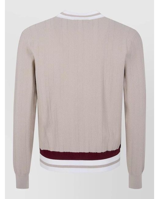 Dries Van Noten Multicolor Magpie Cardigan Contrast Trim V Neck for men