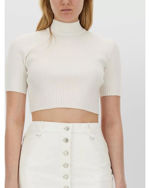 Courreges White Cropped Top