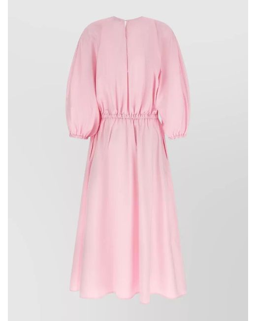 Fabiana Filippi Pink Cotton Midi Dress