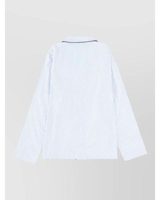 Sporty & Rich White Cotton Pajama Shirt