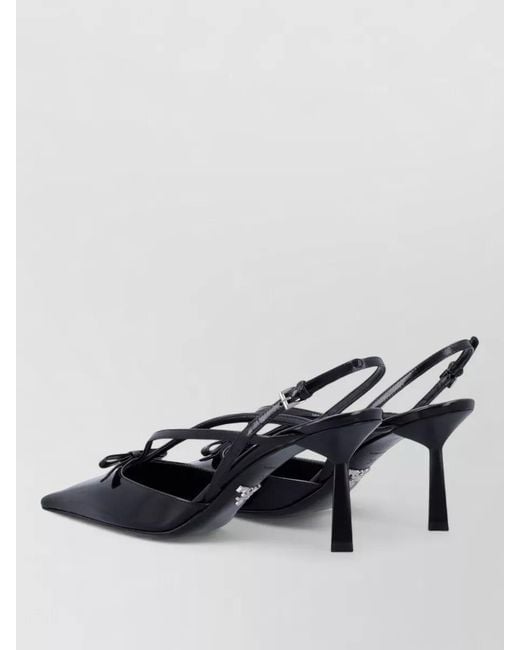 Prada Multicolor Slingback Leather Pumps Bow Detail