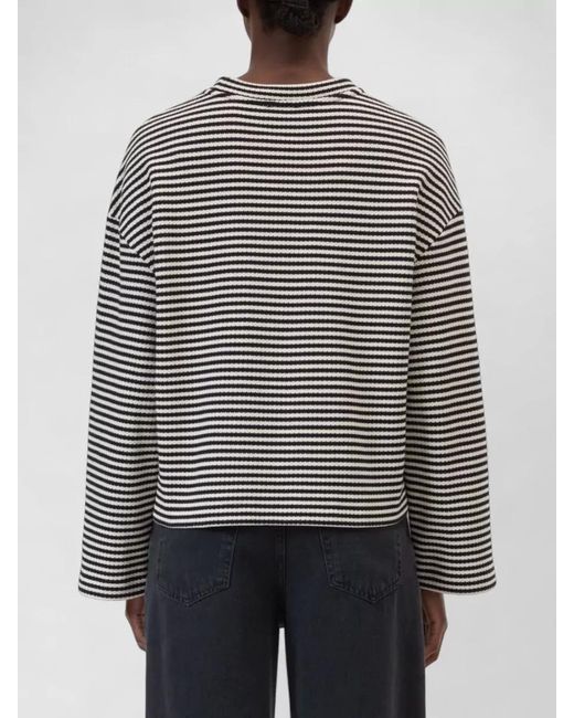Closed Multicolor Striped Cotton Crew Neck Long Sleeve Top
