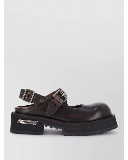 Balenciaga Black Sandals Open Toe Chunky Sole Sling Back
