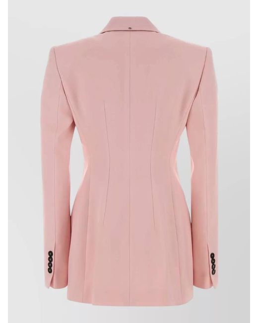 Sportmax Pink Wool Adamo Blazer Tailored Silhouette