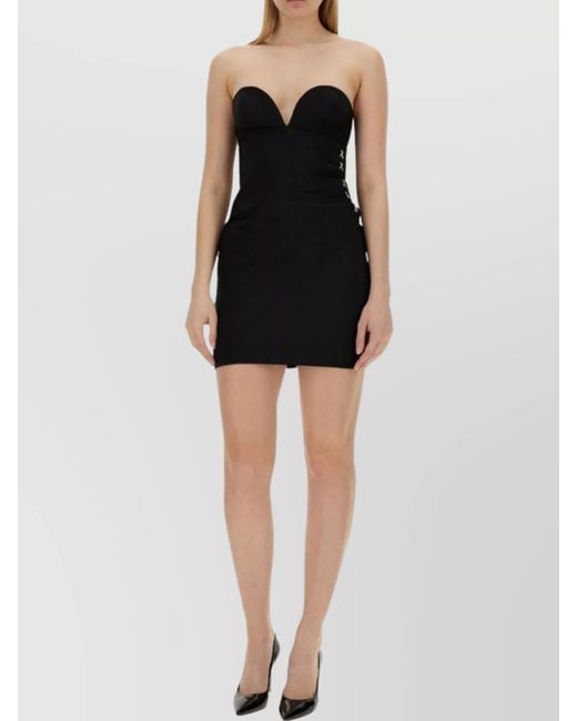 Genny Black Slim-Fit Mini Dress