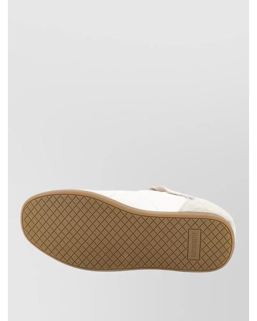 Represent White Leather Suede Lace Up Sneakers Logo Tongue for men