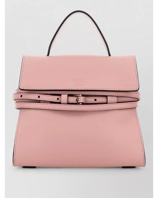 Moschino Pink Leather Small Crossbody Bag