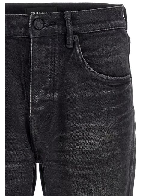 Purple Gray Coated Double Dip Jeans for men